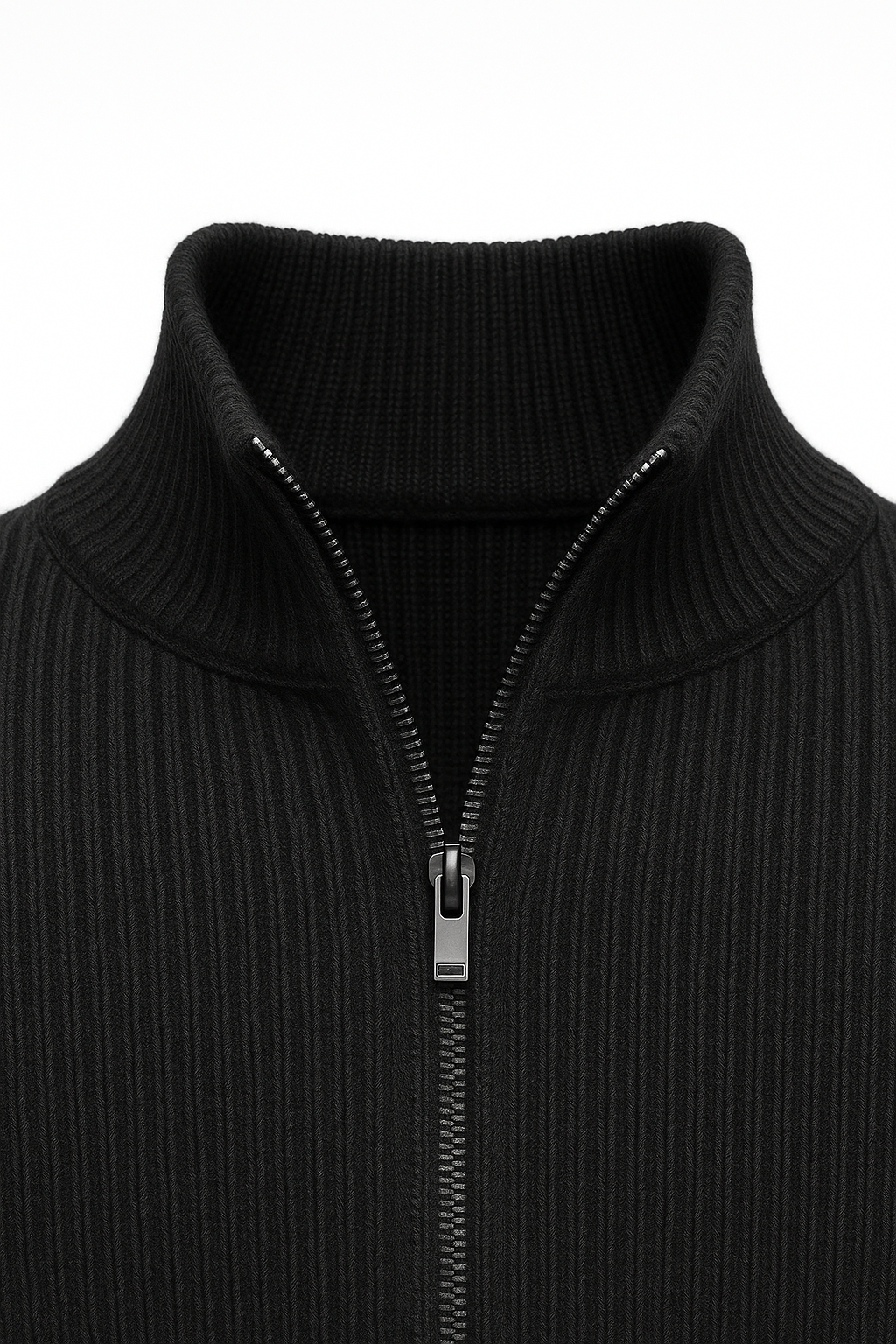 Arelon Cashmere Zip Knit Black