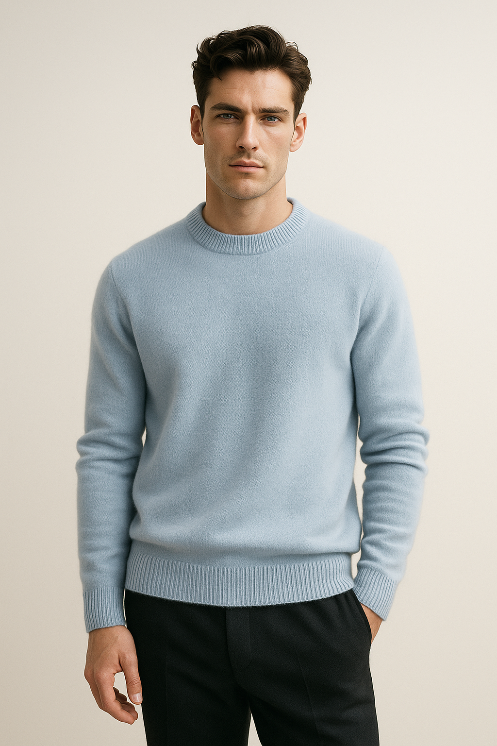 Averin Cashmere Knit Light Blue