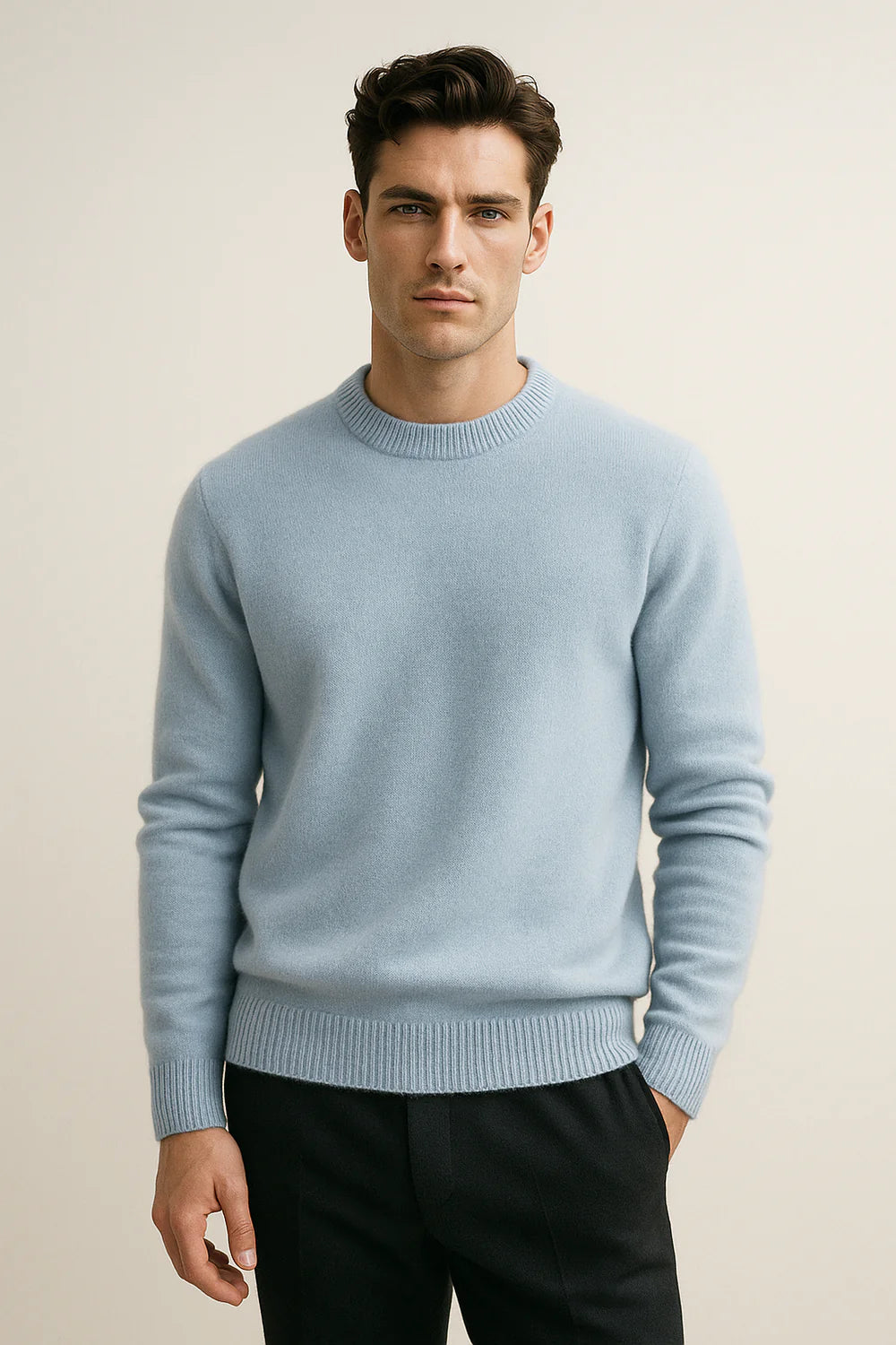 Averin Cashmere Knit Light Blue