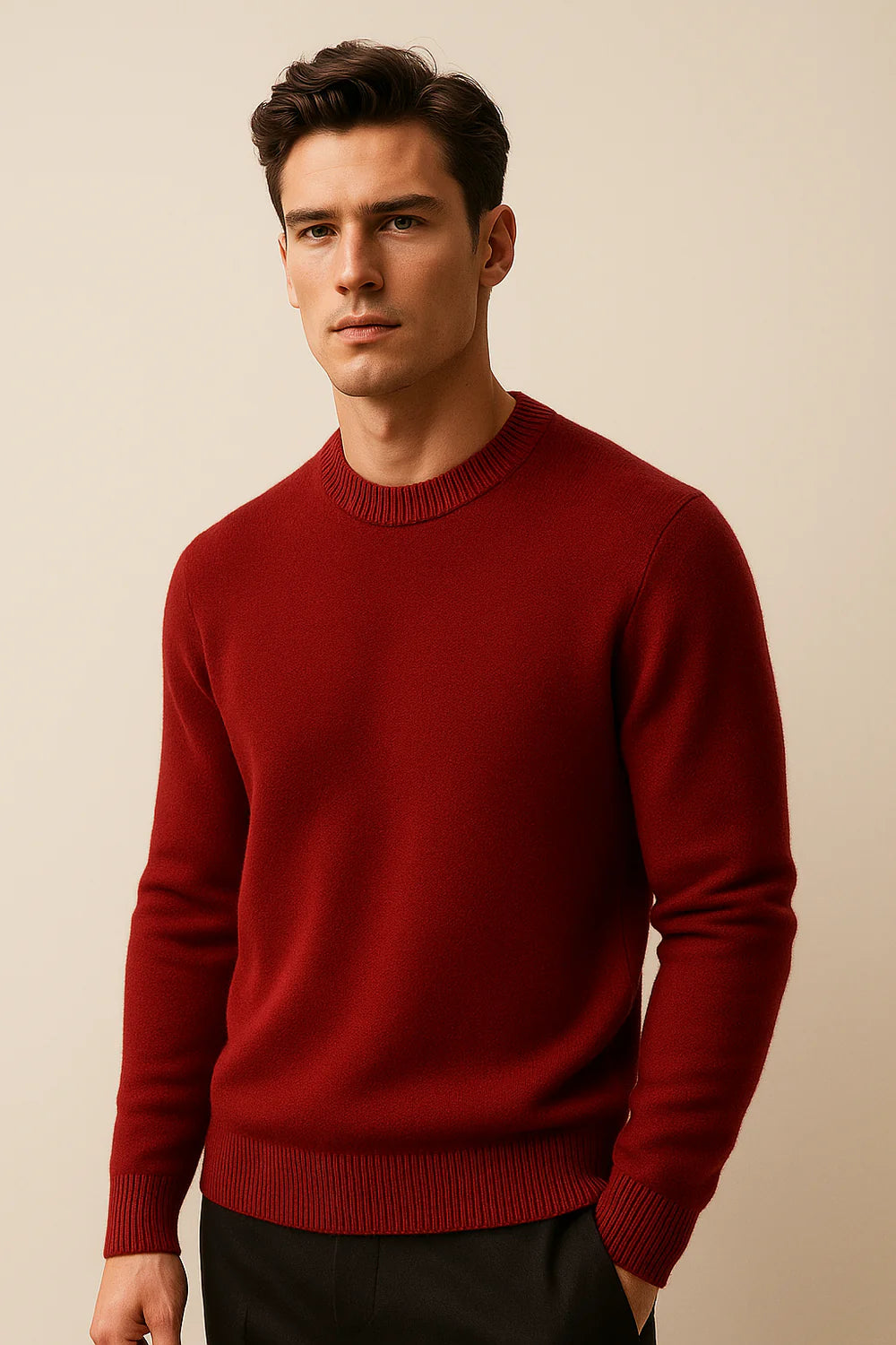Averin Cashmere Knit Burgundy