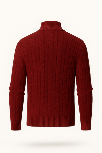 Tilano Cable Knit Burgundy