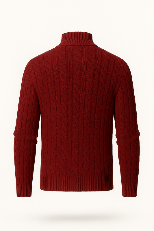 Tilano Cable Knit Burgundy