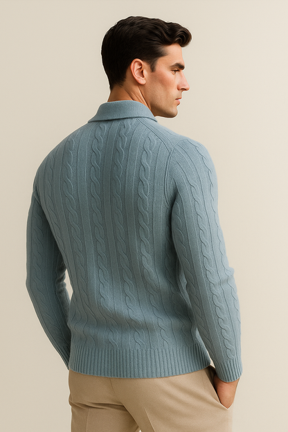Tilano Cable Knit Light Blue