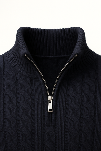 Tilano Cable Knit Navy