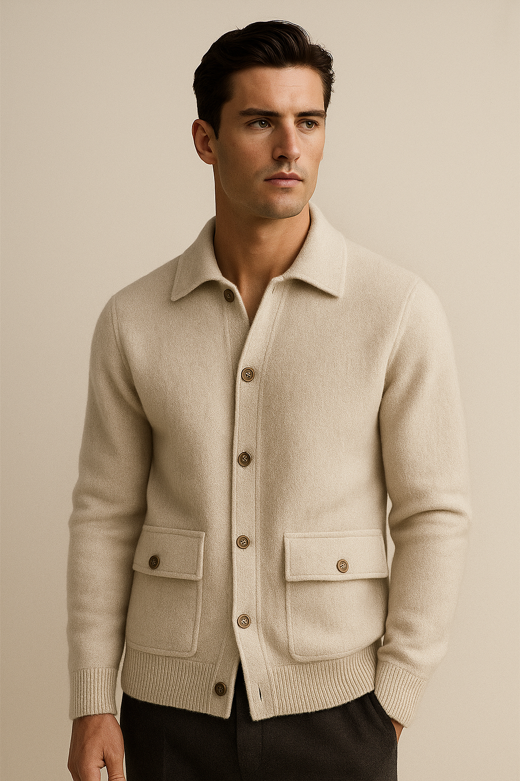 Silavo Cashmere Cardigan Ivory