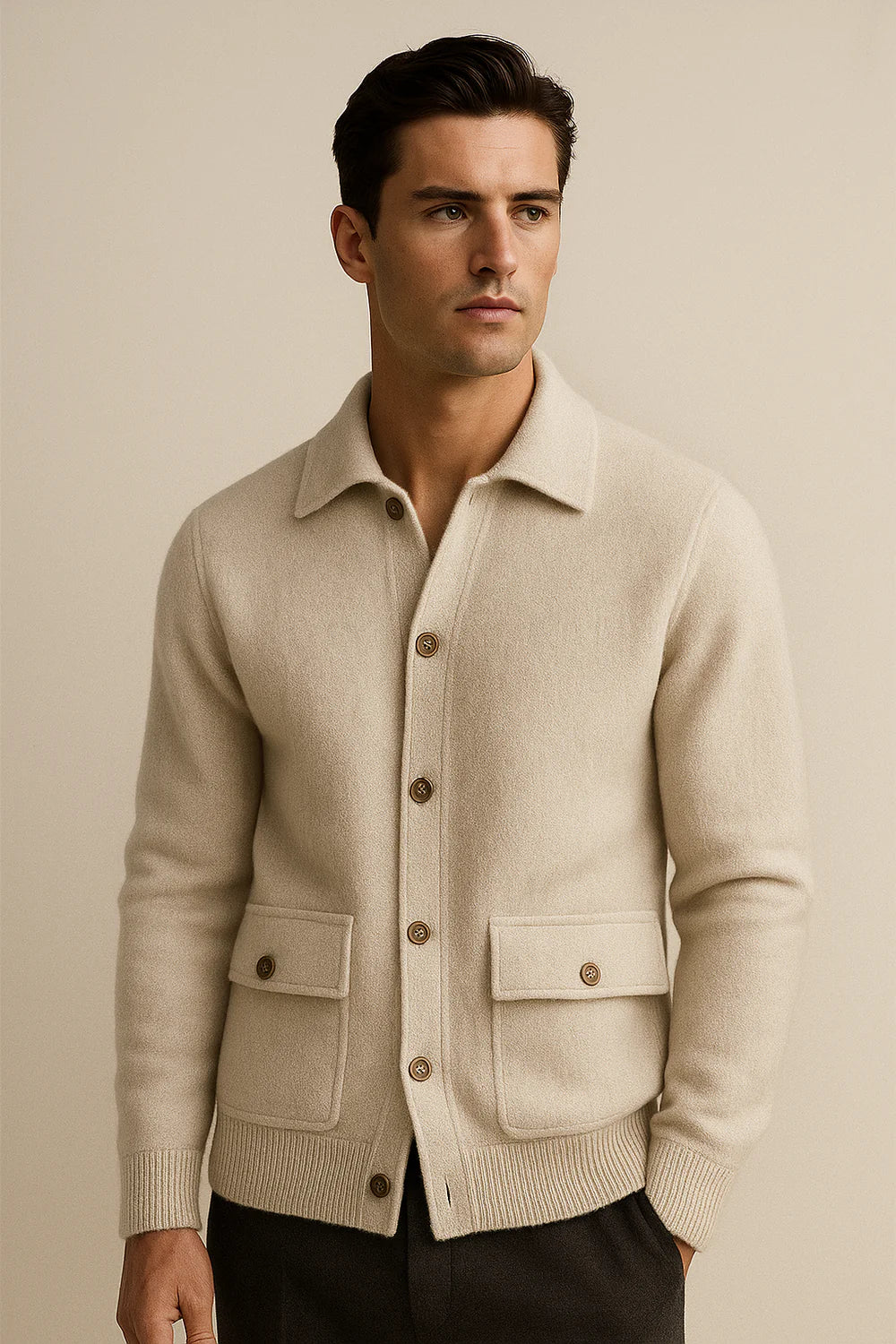 Silavo Cashmere Cardigan Ivory