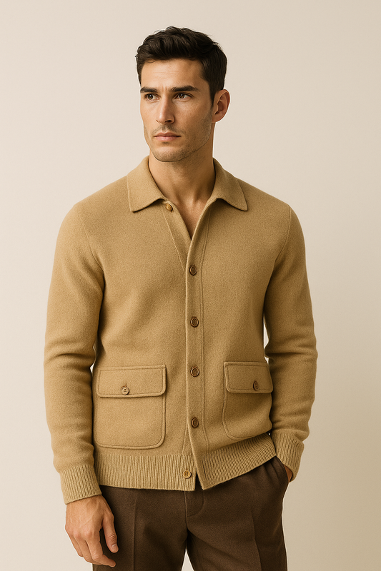 Silavo Cashmere Cardigan Camel