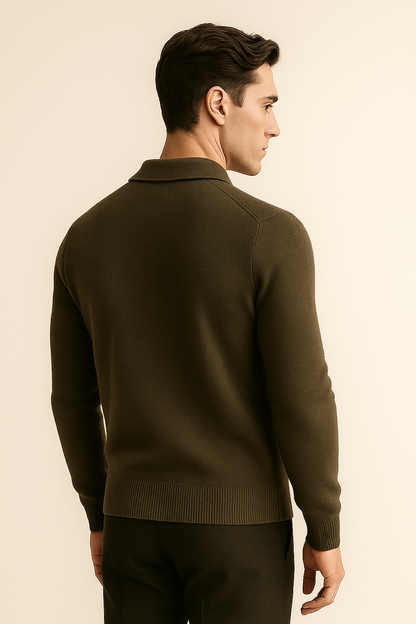 Silavo Cashmere Cardigan Olive Green