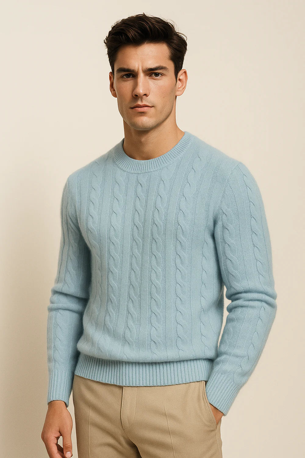 Velaro Cashmere Knit Light Blue