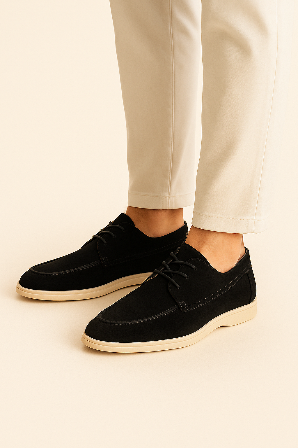 Ladore Suede Lace Shoes Black