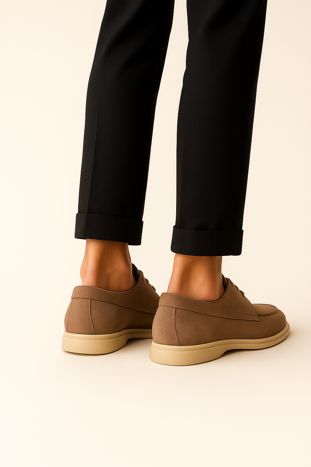 Ladore Suede Lace Shoes Beige