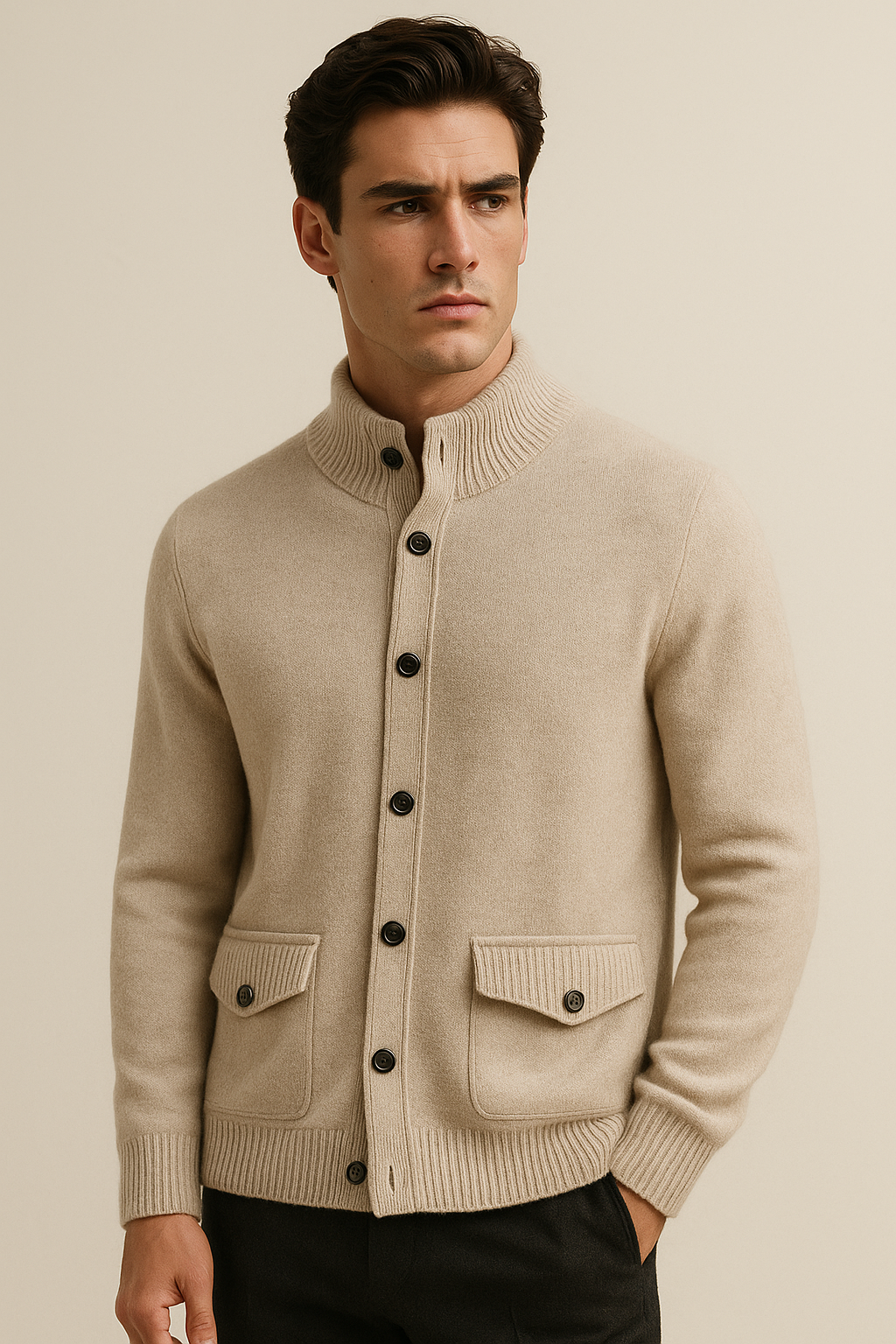Javino Cashmere Cardigan Sand