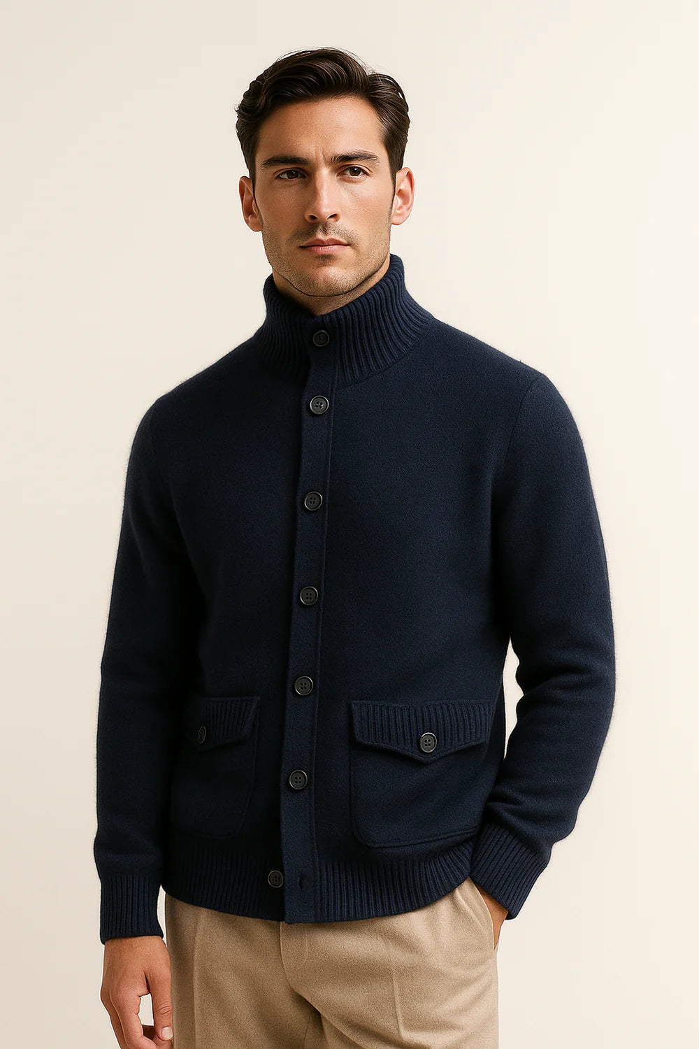 Javino Cashmere Cardigan Navy