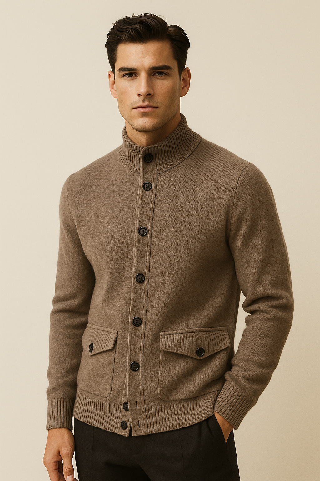 Javino Cashmere Cardigan Mocha