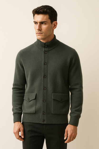 Javino Cashmere Cardigan Forest