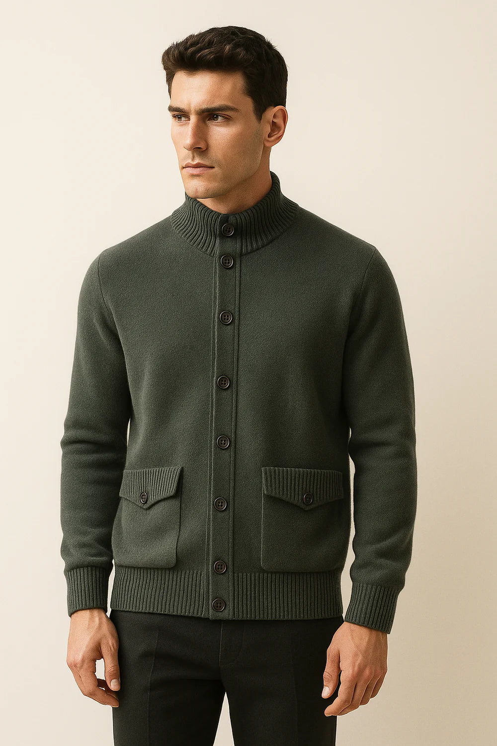 Javino Cashmere Cardigan Forest