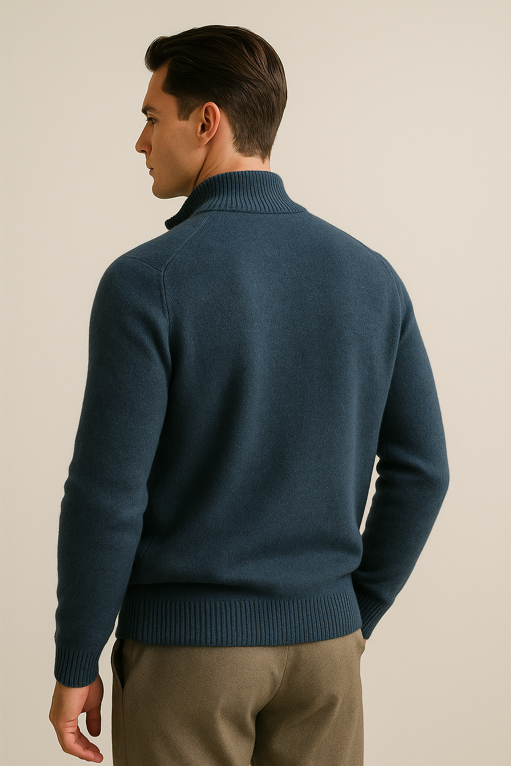 Vaniro Cashmere Cardigan Blue