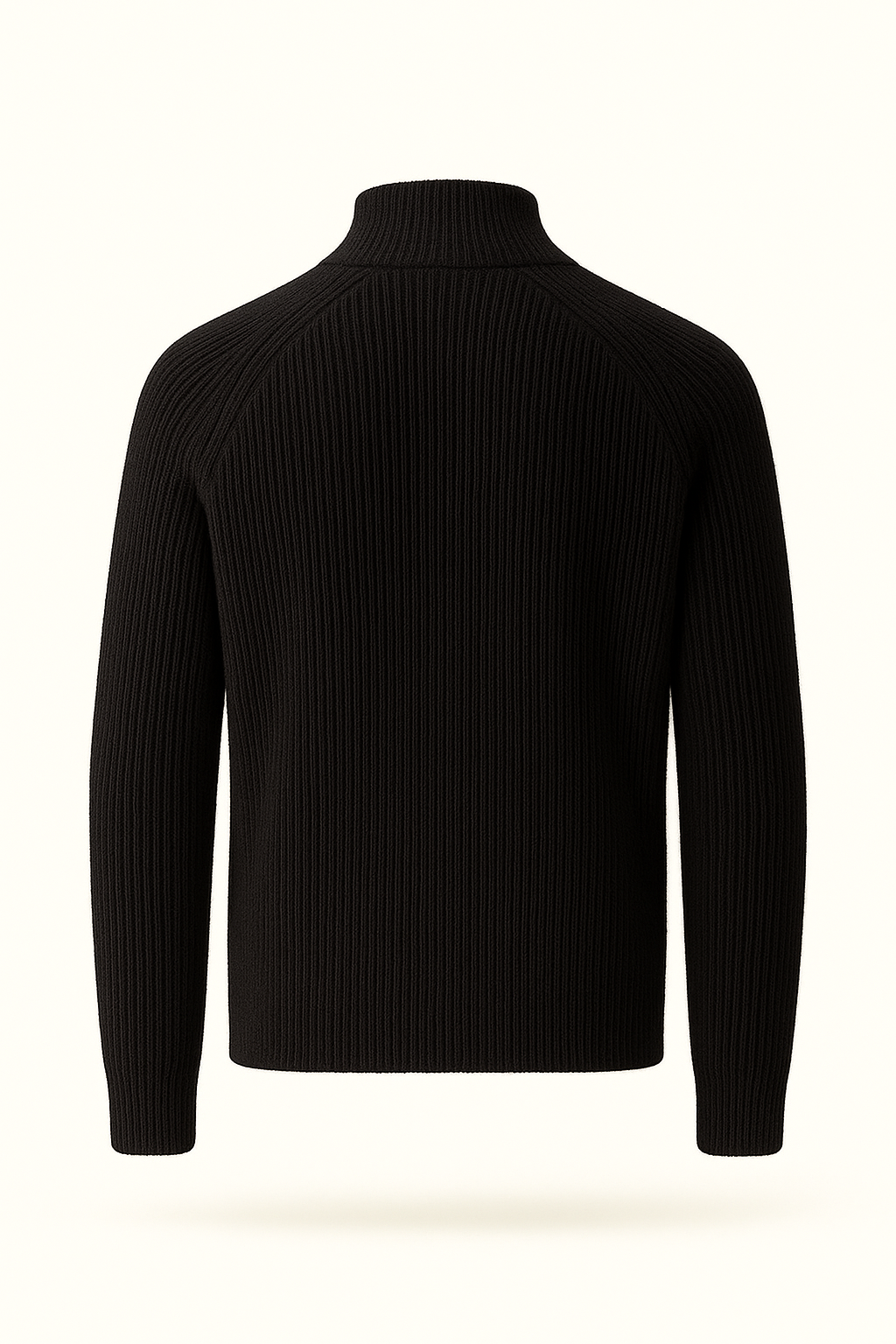 Selano Wool Zip Knit Black