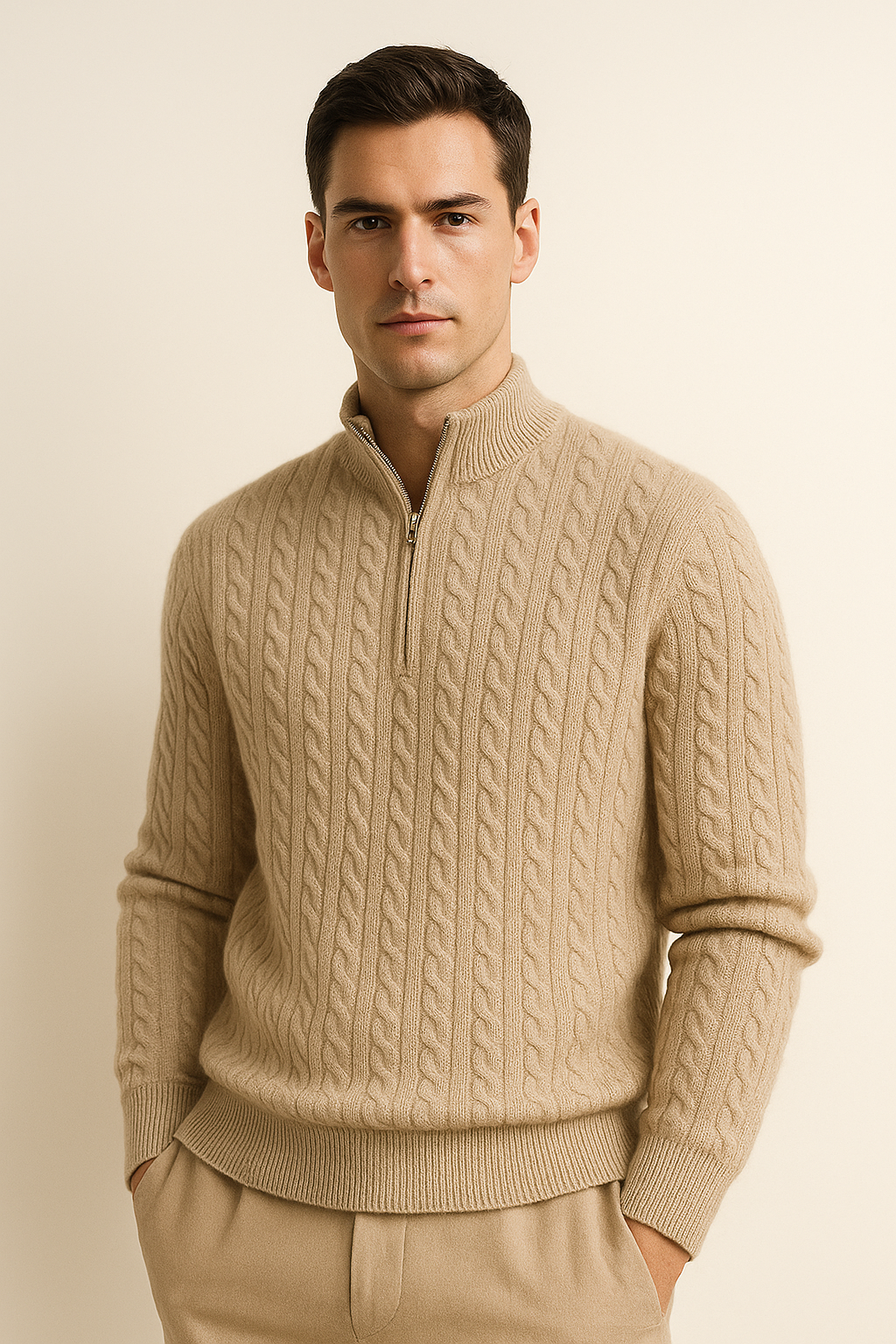 Seviro Cashmere Knit Beige