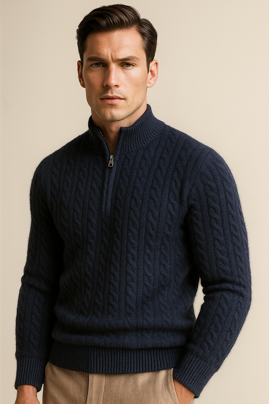 Seviro Cashmere Knit Navy