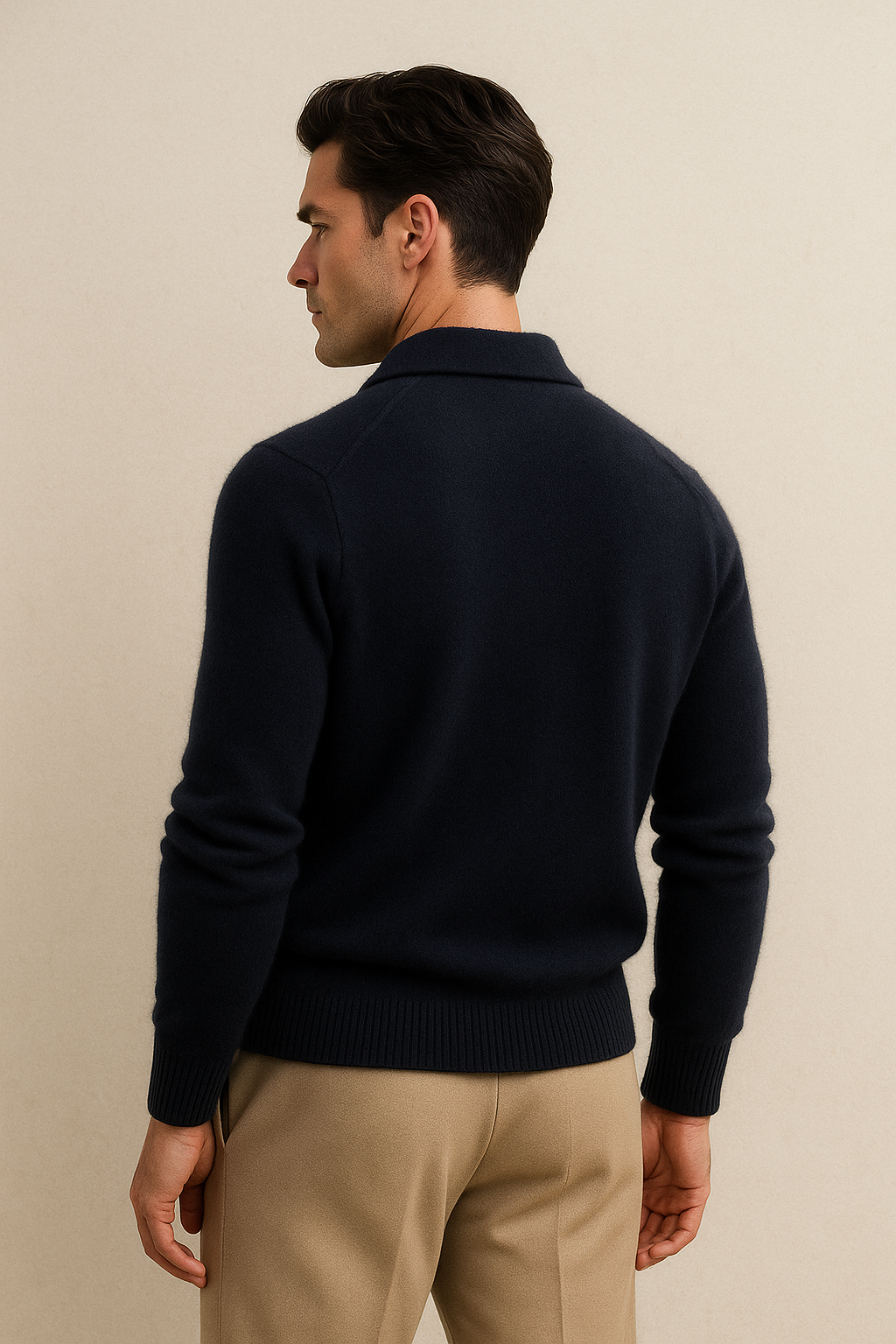 Malero Cashmere Polo Knit Navy