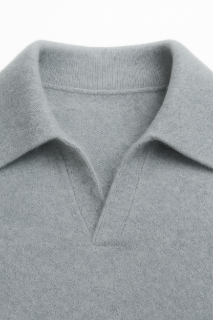 Malero Cashmere Polo Knit Light Blue