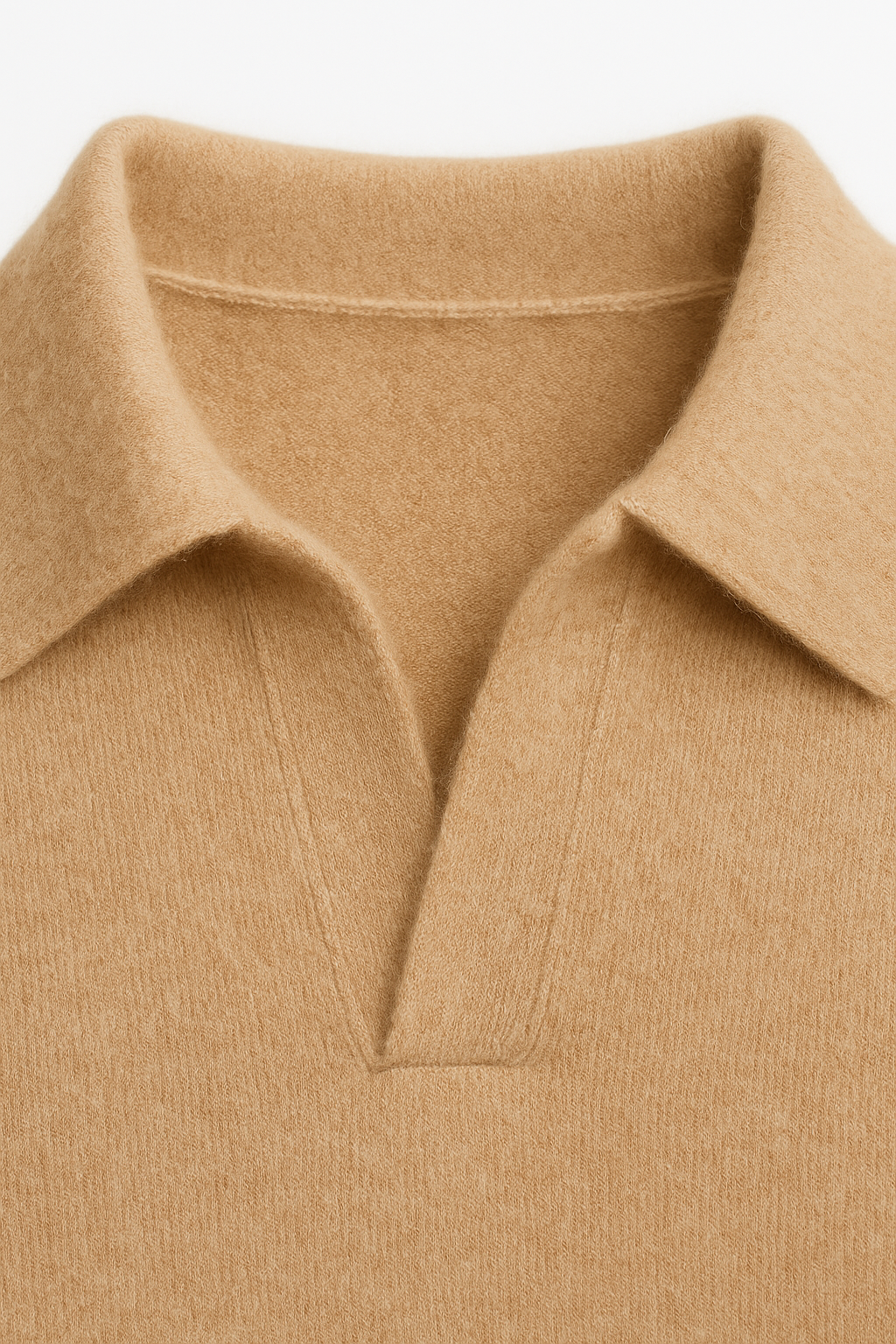 Malero Cashmere Polo Knit Light Brown