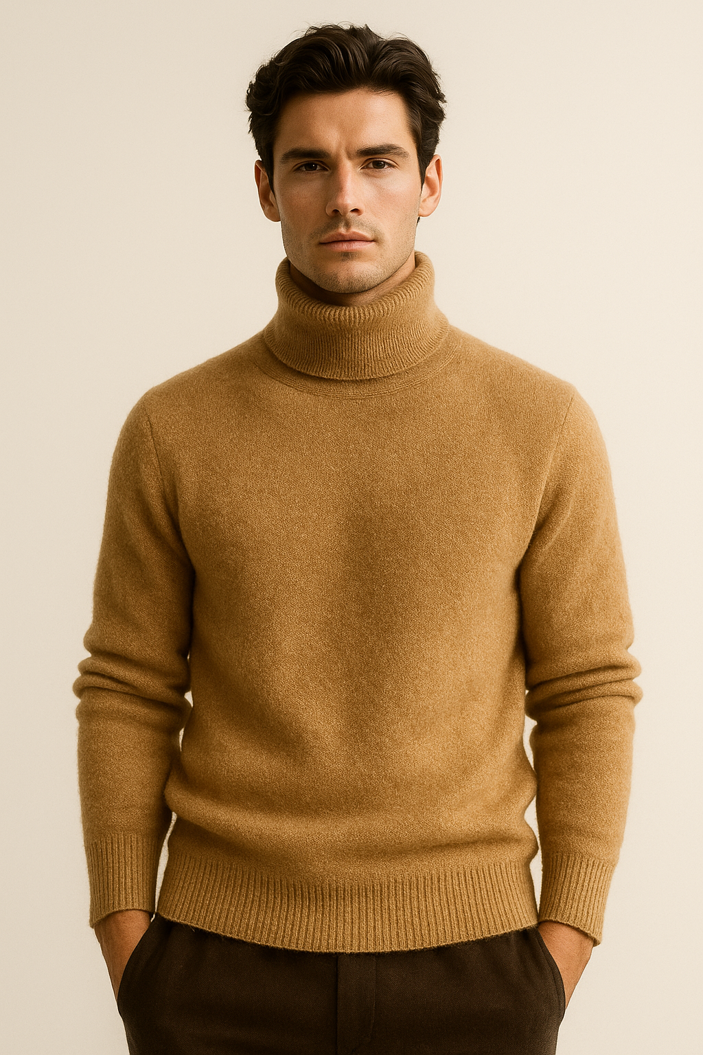 Paravi Cashmere Turtleneck Brown