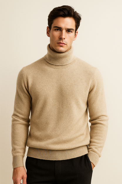 Paravi Cashmere Turtleneck Beige