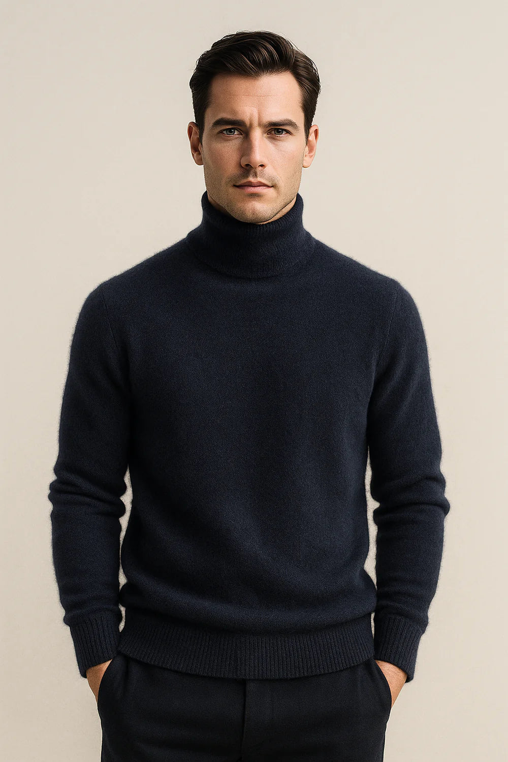 Paravi Cashmere Turtleneck Navy