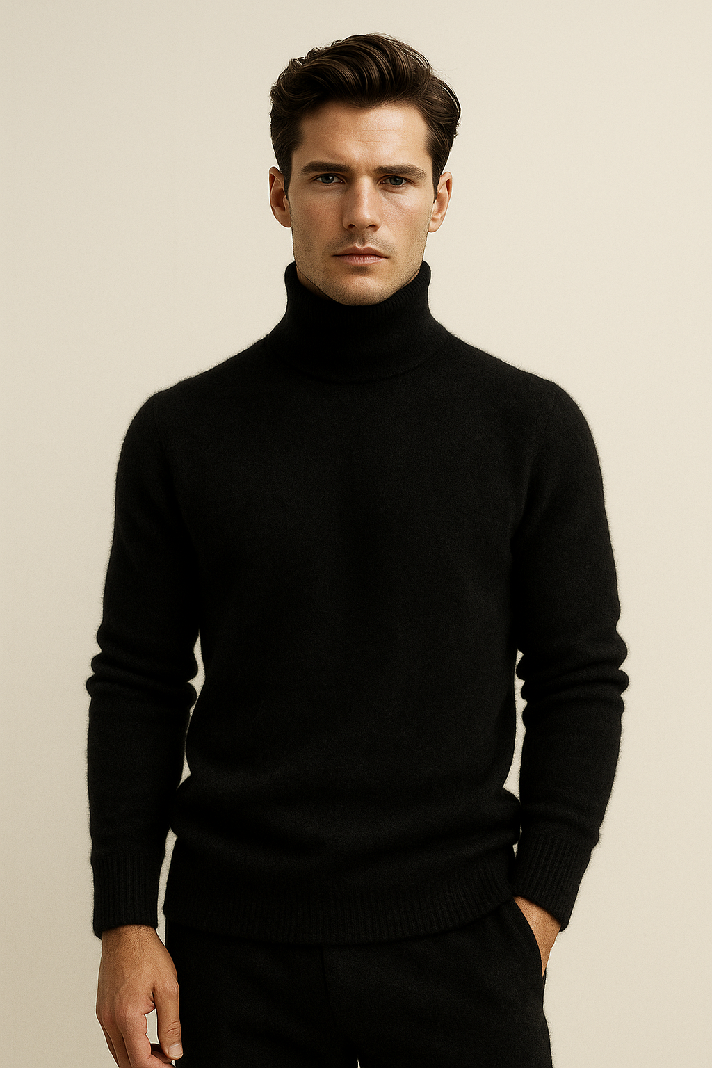 Paravi Cashmere Turtleneck Black