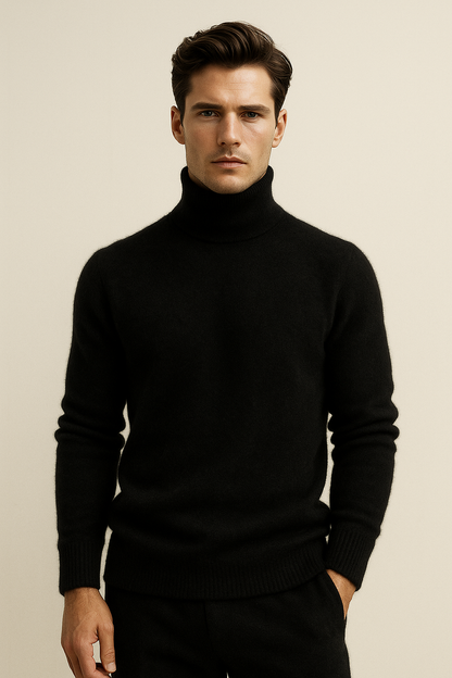 Paravi Cashmere Turtleneck Black