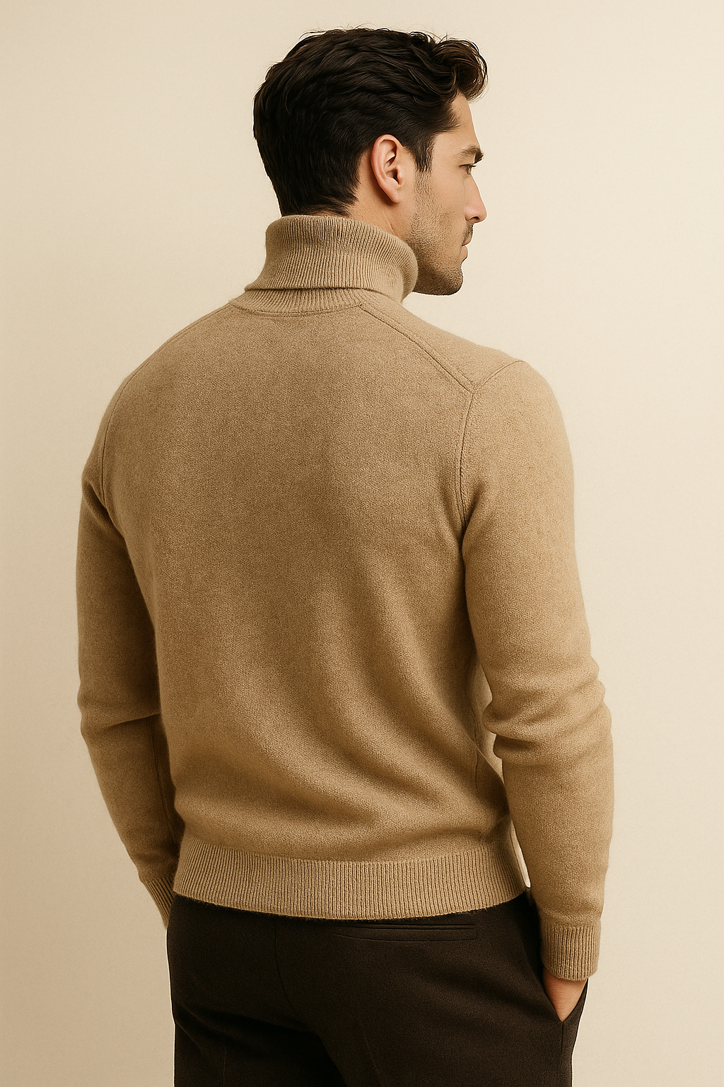 Paravi Cashmere Turtleneck Dark Beige