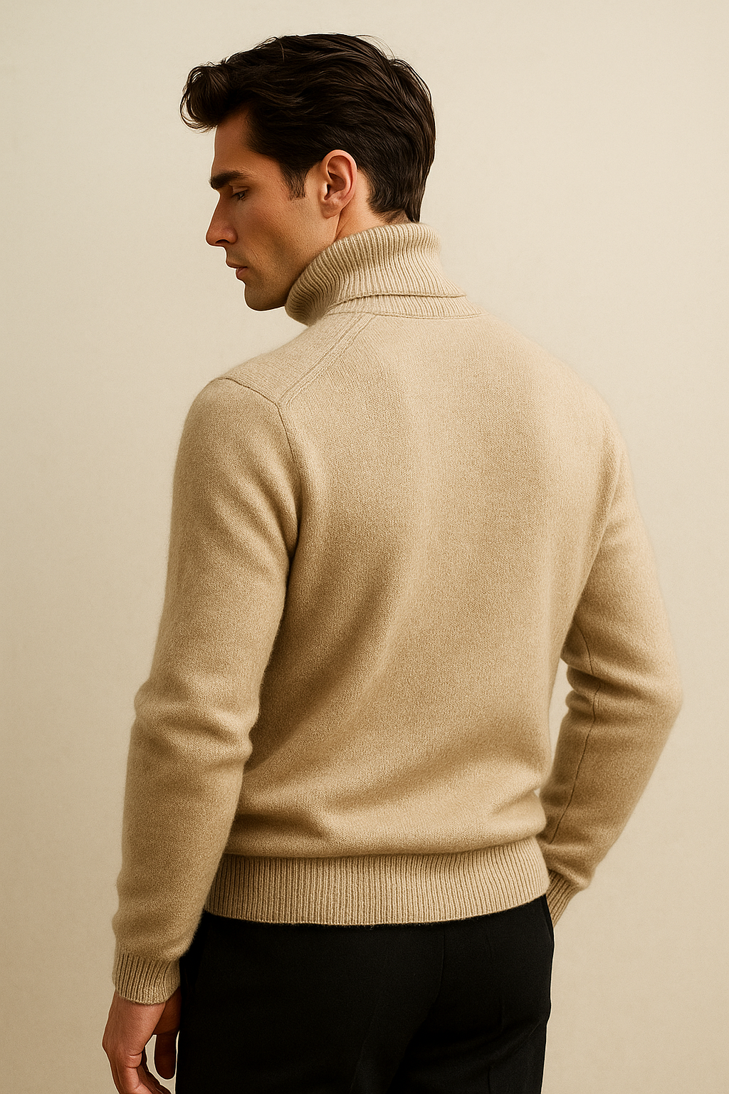 Paravi Cashmere Turtleneck Beige
