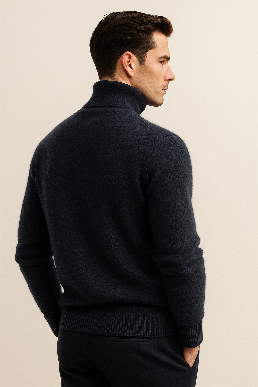 Paravi Cashmere Turtleneck Navy