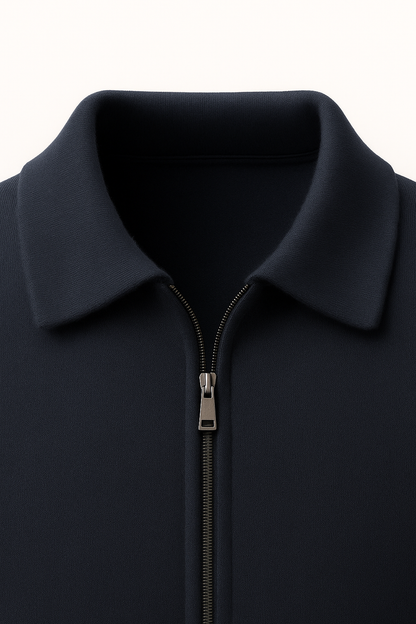 Teravo Merino Zip Sweater Navy
