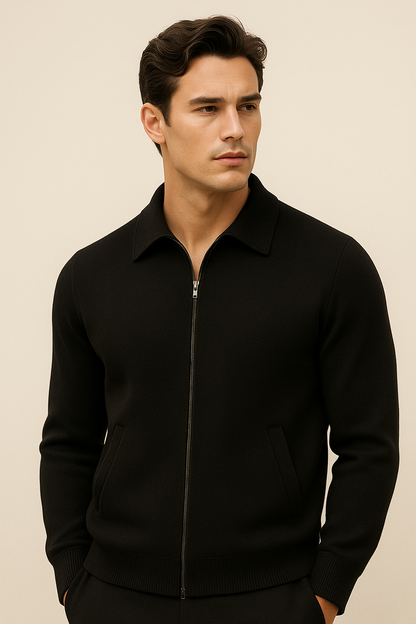 Teravo Merino Zip Sweater Black