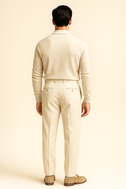 Calivo Gebardine Pantalon Ivory