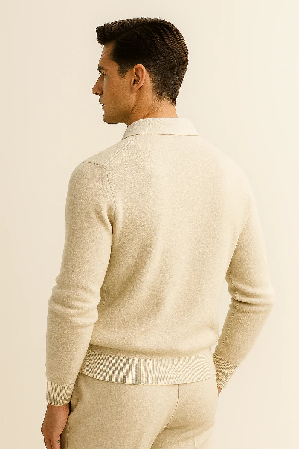 Avarel Merino Polo Knit Beige