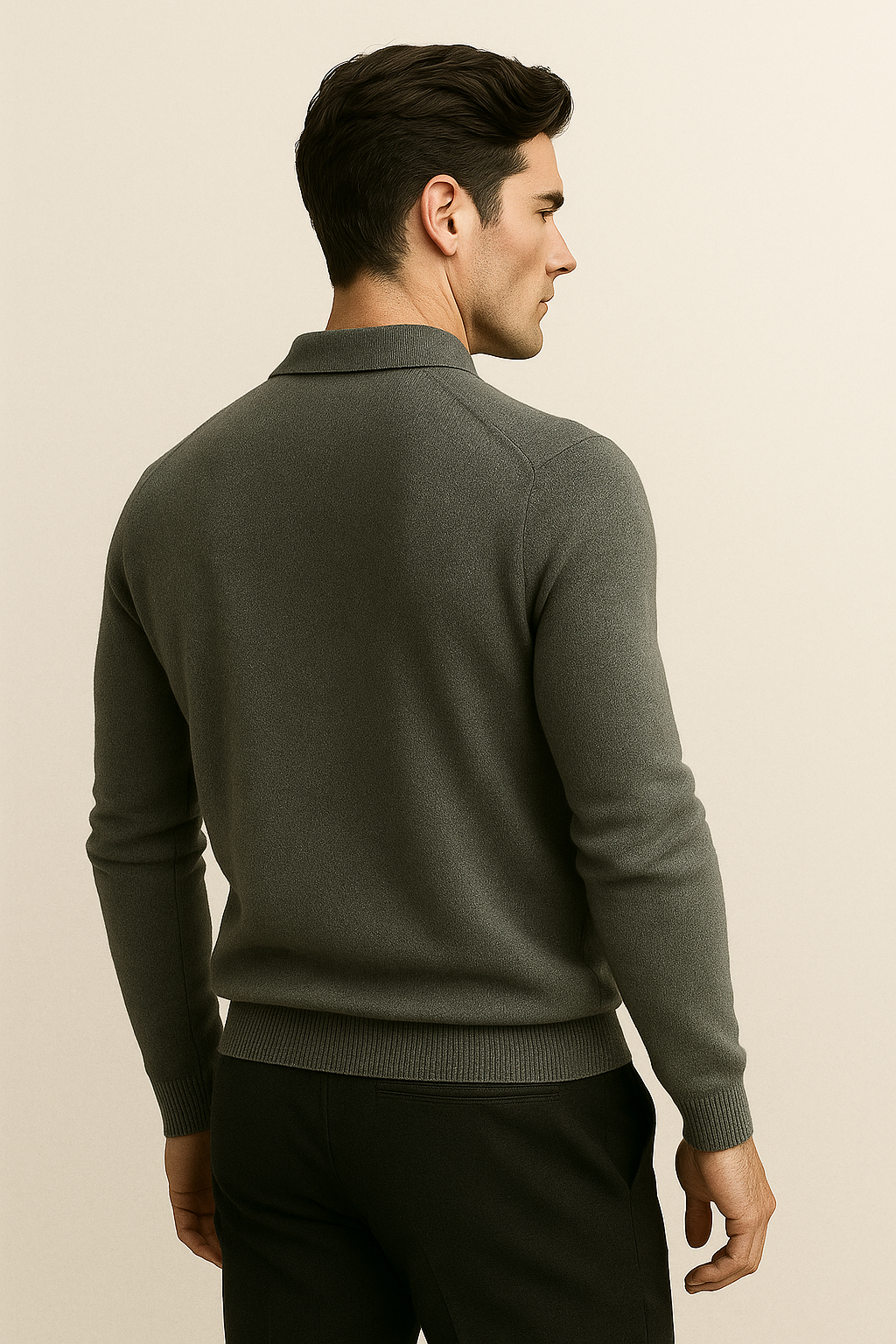 Avarel Merino Polo Knit Mist Green