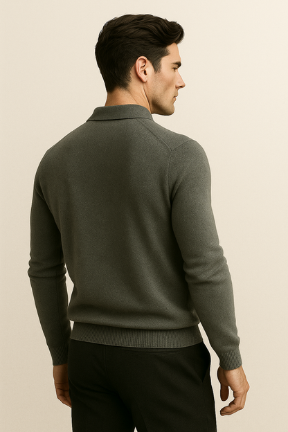 Avarel Merino Polo Knit Mist Green
