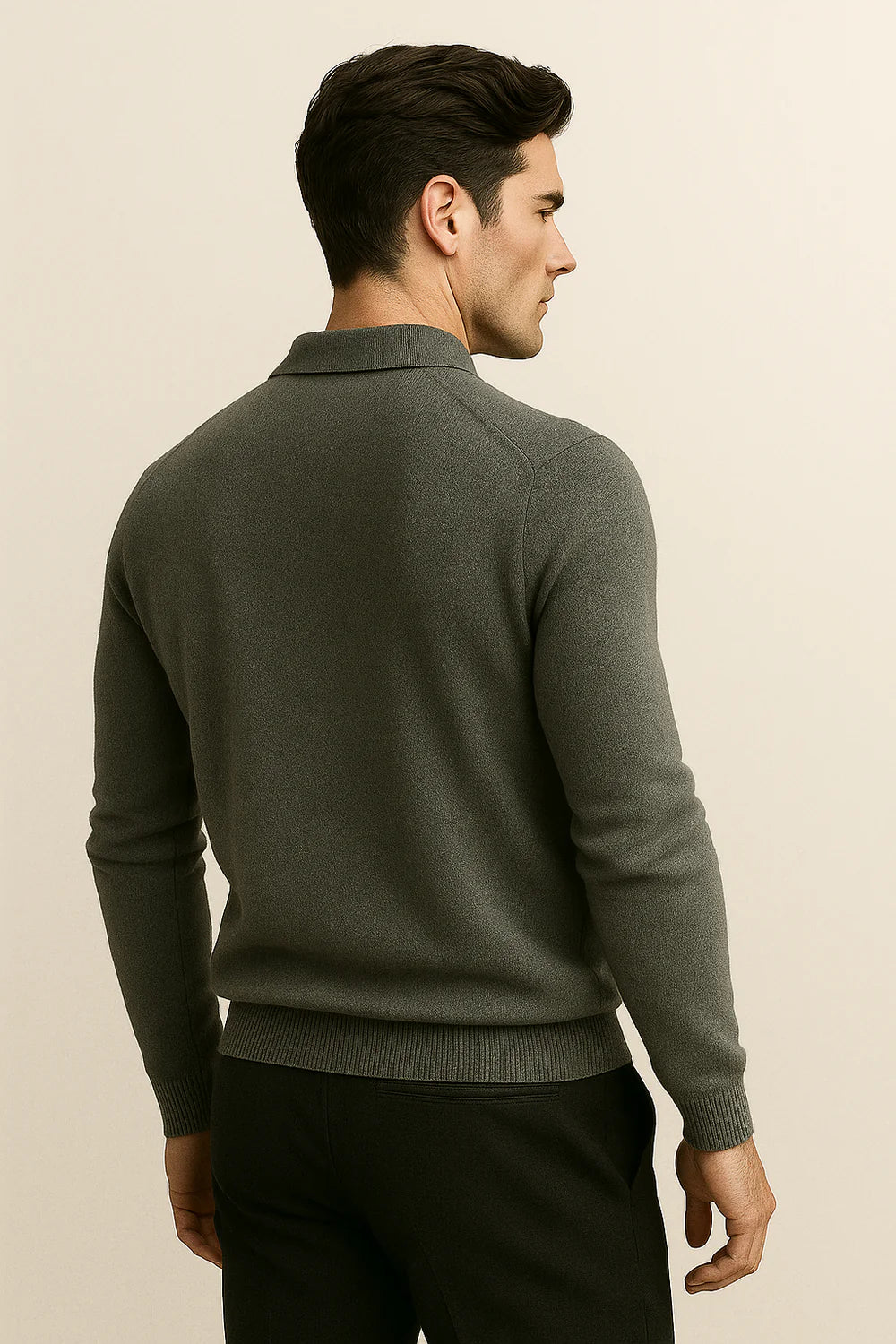 Avarel Merino Polo Knit Mist Green