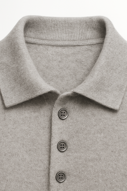 Avarel Merino Polo Knit Grey
