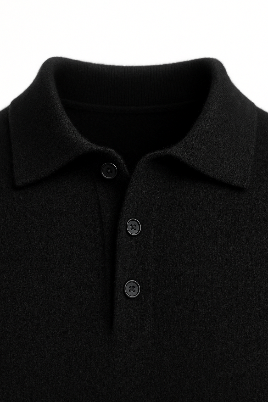 Avarel Merino Polo Knit Black