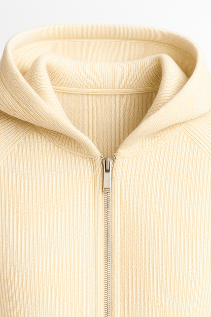 Zelano Merino Hooded Sweater Beige