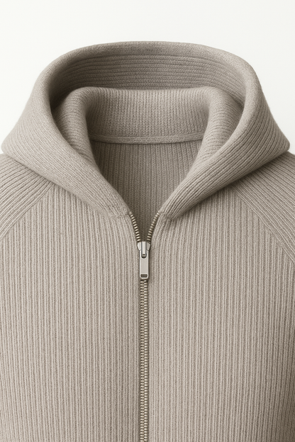 Zelano Merino Hooded Sweater Grey