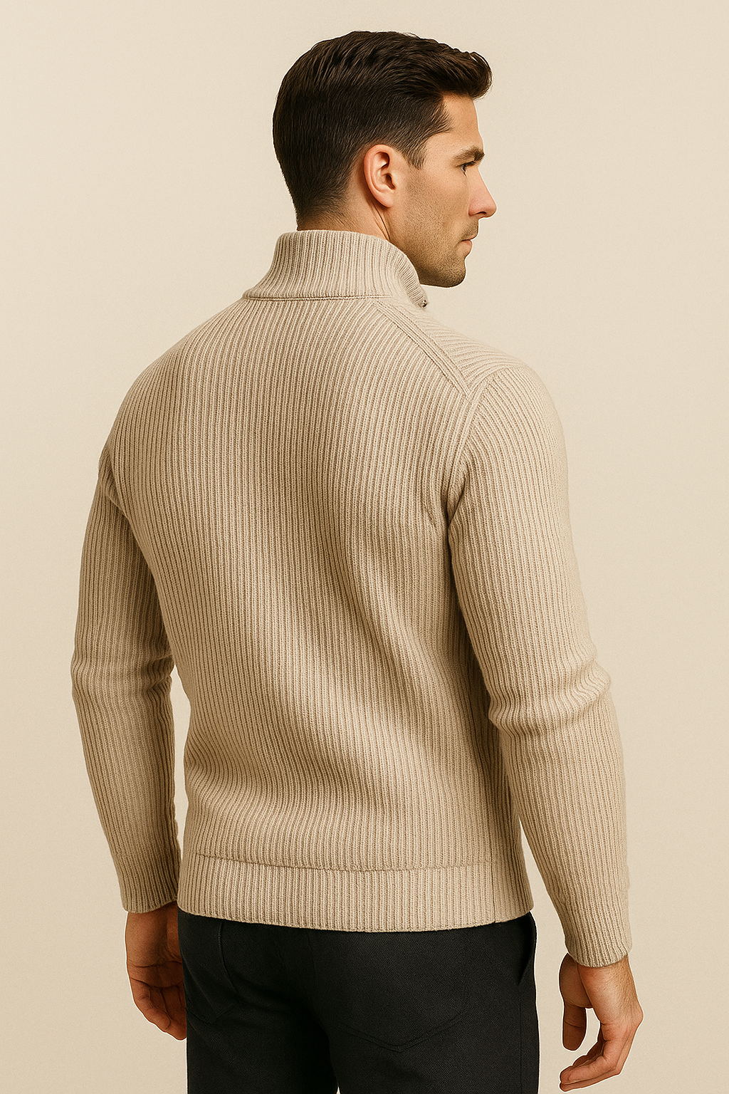 Narivo Merino Zip Knit Grey