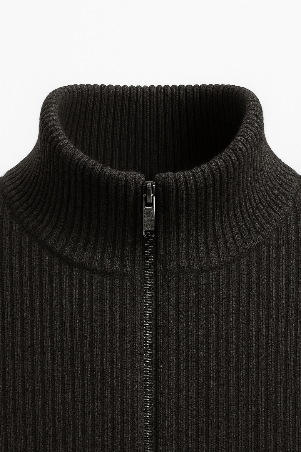 Narivo Merino Zip Knit Black