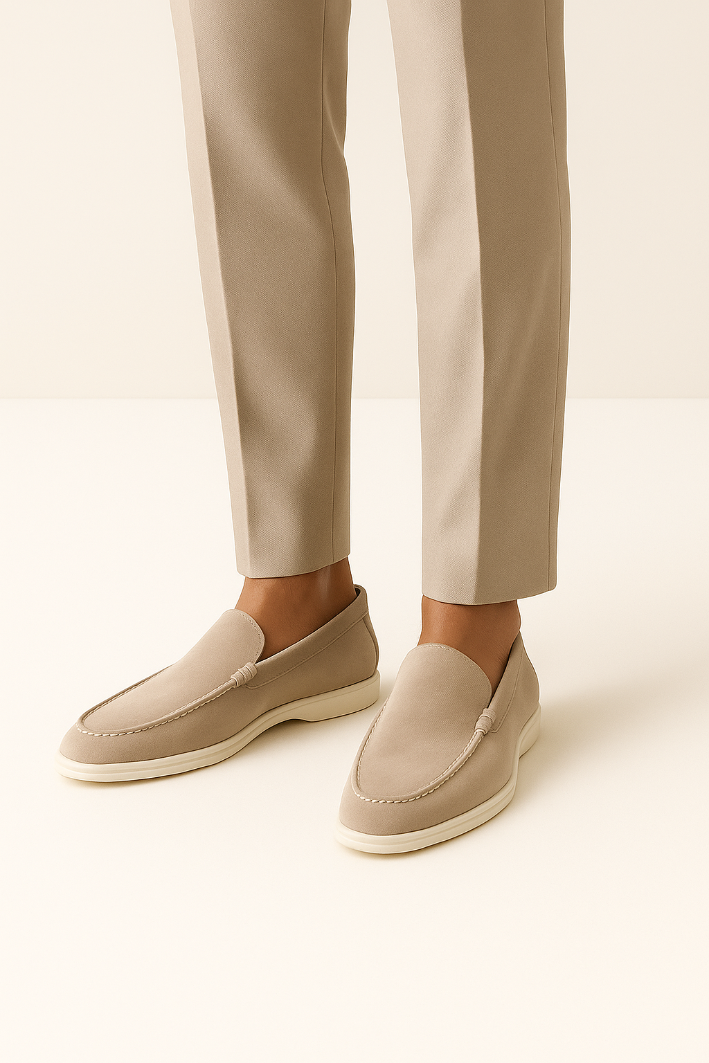 Ladore Suede Loafers Beige