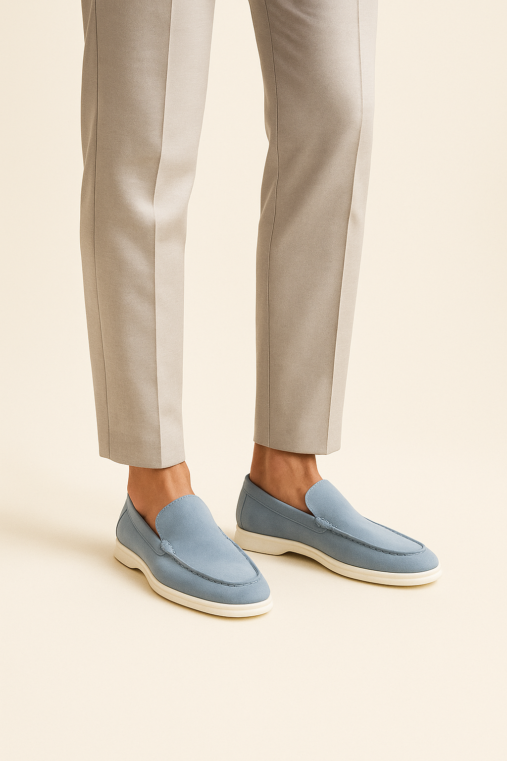 Ladore Suede Loafers Light Blue
